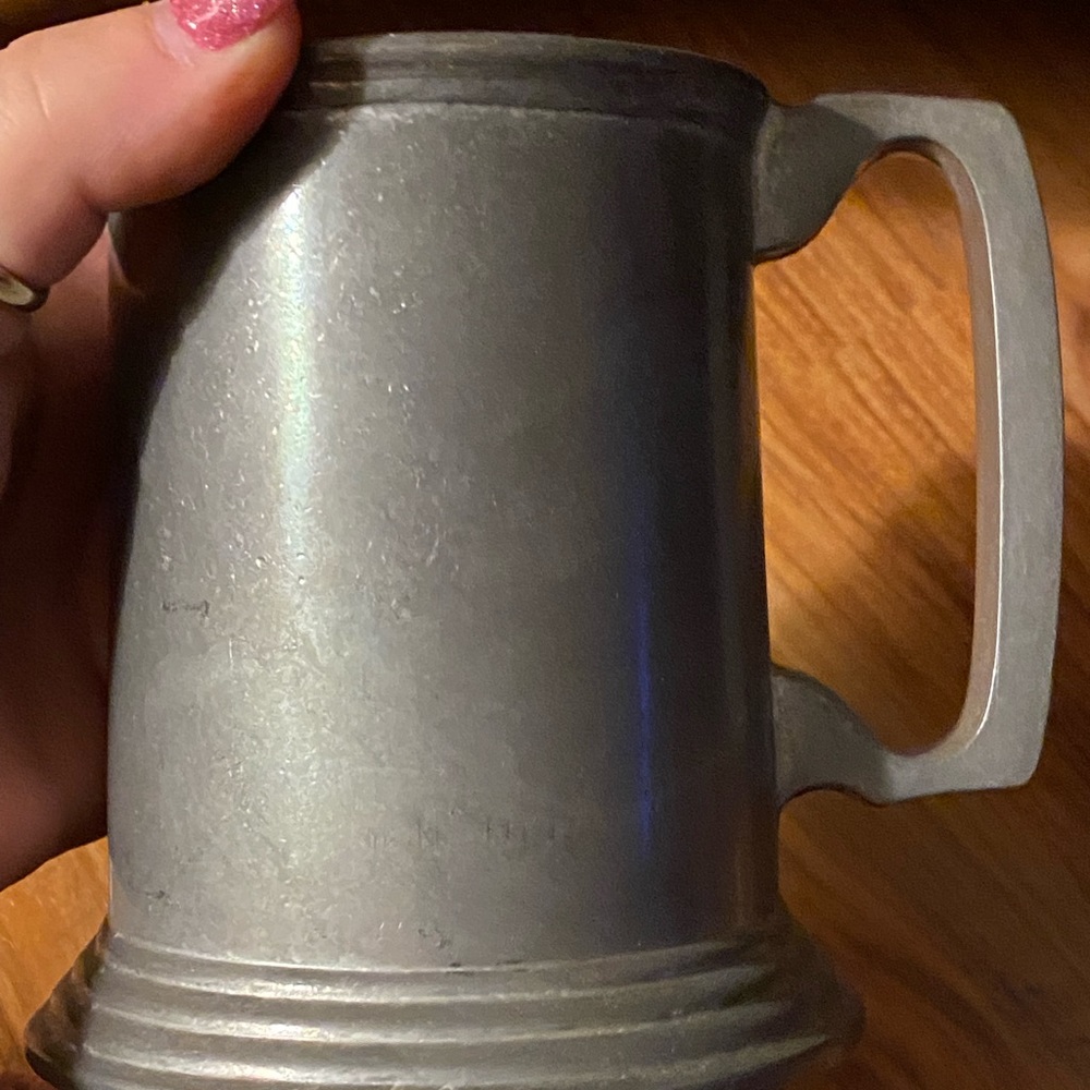 Set of two Pewter beer steins